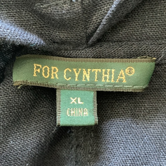 Sleeveless Navy Linen Blend Maxi dress size XL - Picture 4 of 7